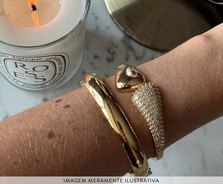 Bracelete Moderno Banho de Ouro 18k | Westwing