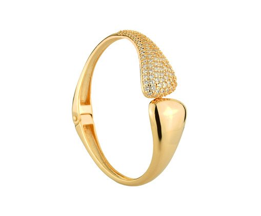 Bracelete Moderno Banho de Ouro 18k, gold | WestwingNow