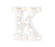 Luminária de Mesa de Led Decorativa  Letra K - Branco | WestwingNow