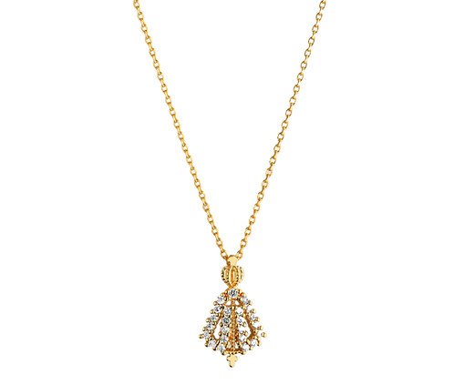 Colar Nossa Senhora Aparecida Cravejado Folheado a Ouro 18k, gold | WestwingNow