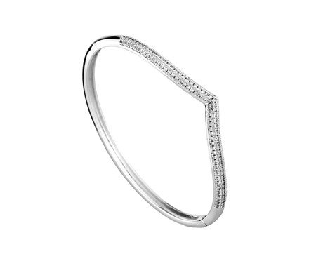 Bracelete Cravejado Pontos de Luz Banho Ródio Branco | Westwing
