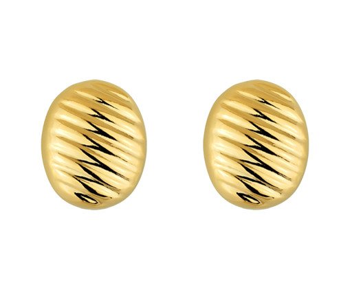 Brinco Botão Banho de Ouro 18k, gold | WestwingNow