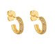 Brinco Argola Dourada Cravejada Milliá, gold | WestwingNow