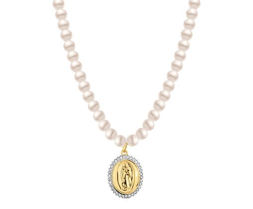 Colar Nossa Senhora de Guadalupe Folheada em Ouro 18K, gold | WestwingNow