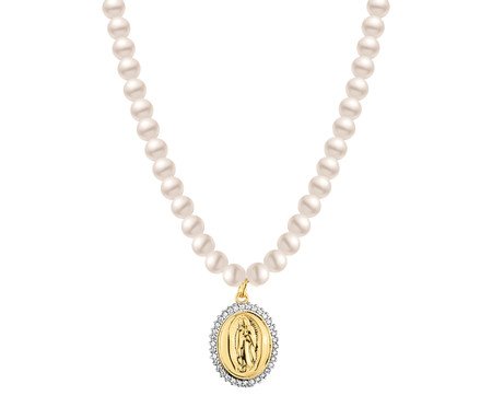 Colar Nossa Senhora de Guadalupe Folheada em Ouro 18K | Westwing