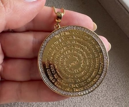 Medalha Pai Nosso Folheado a Ouro 18k | Westwing