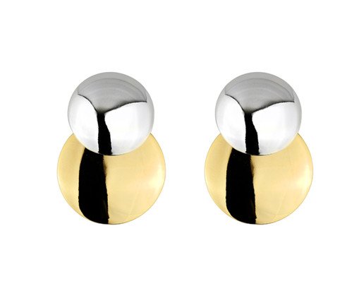 Brinco Reluz Banho Ródio e Ouro 18k, gold | WestwingNow