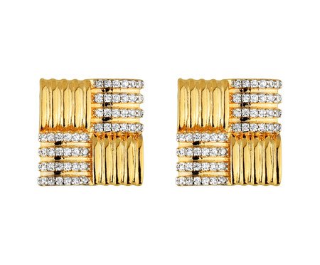 Brinco Quadrado Delicado Banho de Ouro 18k | Westwing
