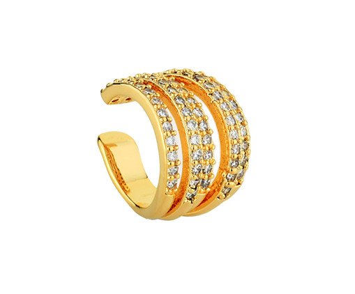 Piercing de Encaixe Dourado com Zircônias Milliá Design, gold | WestwingNow