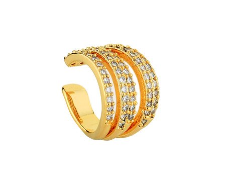 Piercing de Encaixe Dourado com Zircônias Milliá Design | Westwing