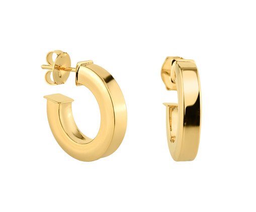 Brinco Argola Tubo Reto Ouro 18k, gold | WestwingNow