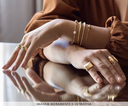 Pulseira Esferas Ouro e Pérolas Milliá | Westwing