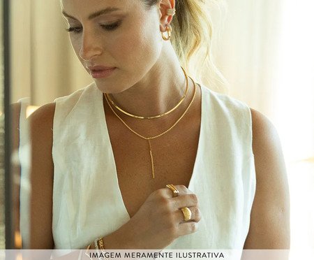 Colar Gravatinha Banho de Ouro 18k | Westwing