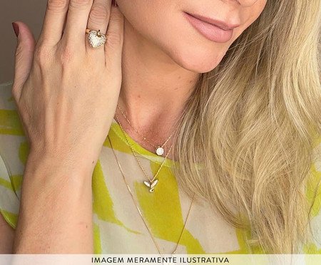 Colar Folheado Ouro 18K Pingente Cravejado | Westwing