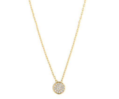 Colar Folheado Ouro 18K Pingente Cravejado, gold | WestwingNow