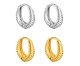 Dupla de Argolinhas Ródio e Ouro 18k, gold | WestwingNow