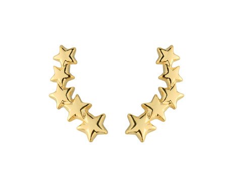 Brinco Ear Cuff Estrelas Folheado em Ouro 18k | Westwing