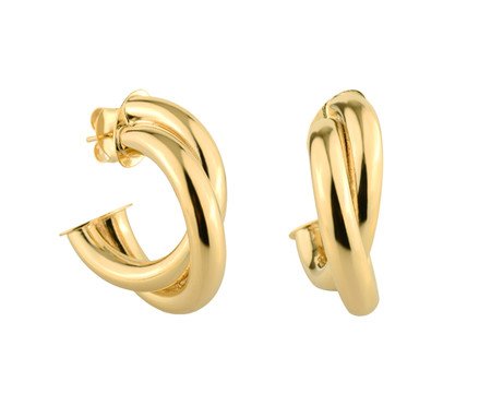 Brinco Argola Dupla Folheada em Ouro 18k | Westwing