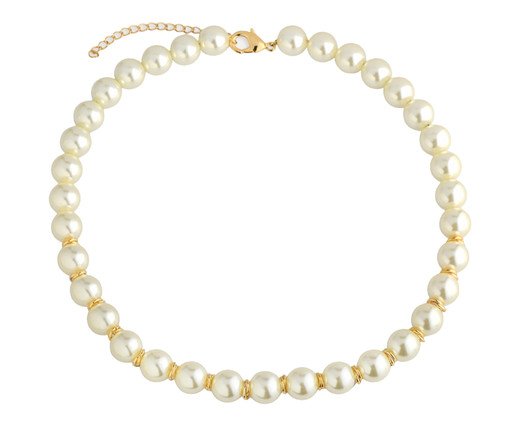 Colar Pérolas Folheado a Ouro 18k, gold | WestwingNow