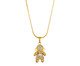 Colar Pingente Menina Cravejado Banho Ouro 18k, gold | WestwingNow