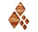Jogo com 6 Petisqueiras Diamond Set, Madeira | WestwingNow