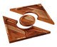 Jogo com 3 Petisqueiras Elegance, Madeira | WestwingNow