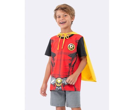 Pijama Manga Curta Infantil Masculino Robin - 10 | Westwing