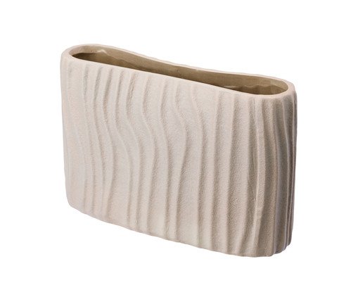 Vaso Cerêmico Relevos Fendi, Bege | WestwingNow