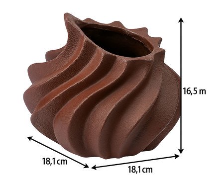 Vaso Cerêmico Chamas Marrom | Westwing