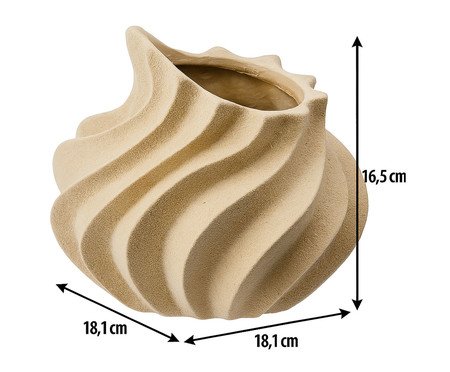 Vaso Cerêmico Chamas Bege | Westwing