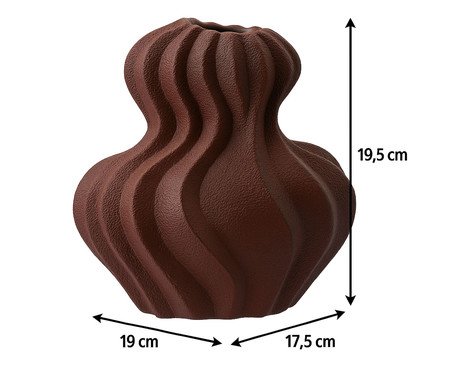 Vaso Cerêmico Ondas marrom | Westwing