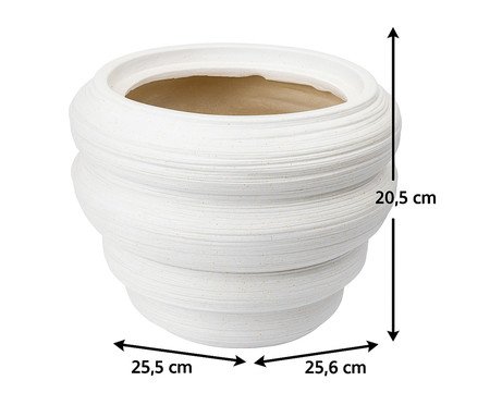 Vaso Cerêmico Redemoinho Branco | Westwing