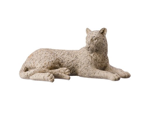 Escultura Onça em Repouso Bege, Bege | WestwingNow
