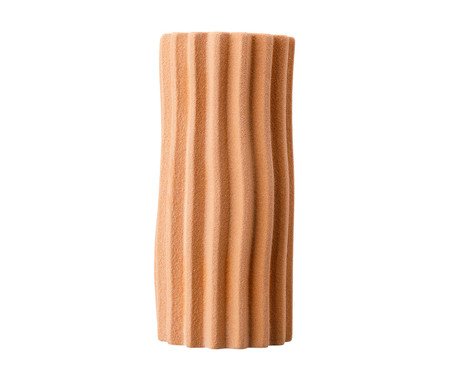 Vaso Cerêmico Redondo Listras Marrom | Westwing