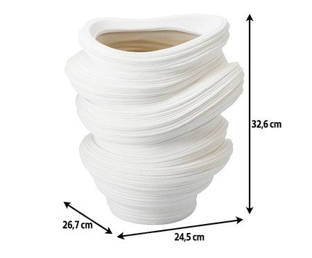 Vaso Cerêmico Elos Branco | Westwing