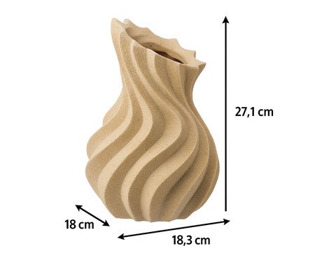 Vaso Cerêmico Ciclone Bege | Westwing
