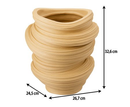 Vaso Cerêmico Elos Bege | Westwing