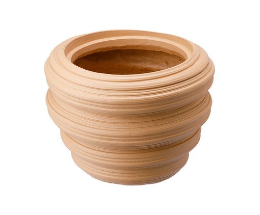 Vaso Cerêmico Redemoinho Bege, Bege | WestwingNow