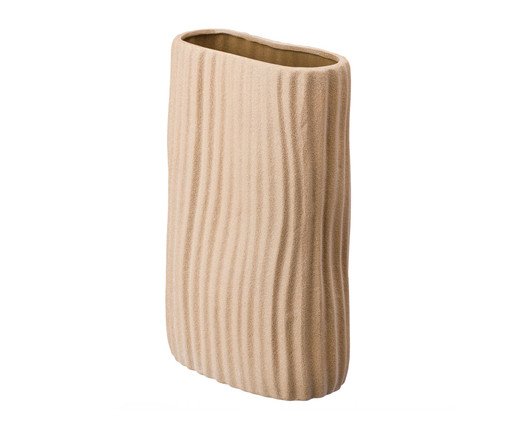 Vaso Cerêmico Listras Bege, Bege | WestwingNow