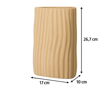 Vaso Cerêmico Listras Bege | Westwing