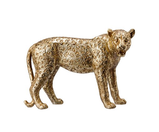 Escultura Onça Dourada, Dourado | WestwingNow