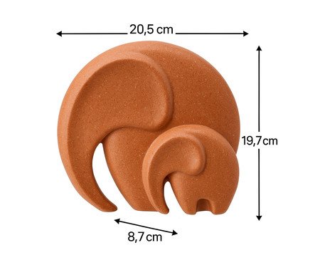 Escultura Elefantes Terracota | Westwing