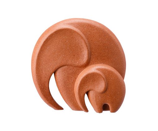 Escultura Elefantes Terracota, Marrom | WestwingNow