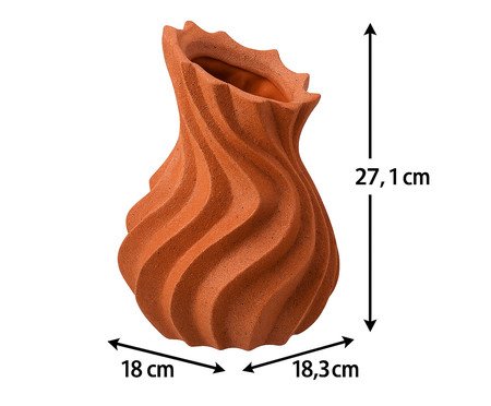 Vaso Cerêmico Ciclone Terracota | Westwing
