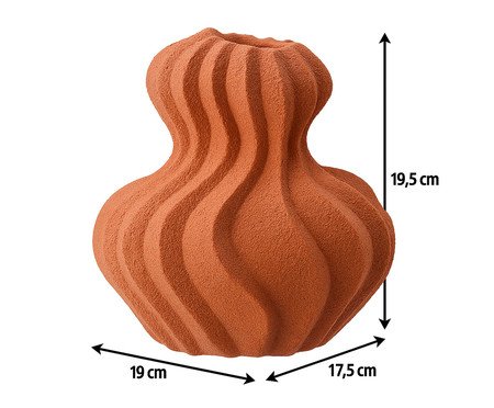 Vaso Cerêmico Ondas Terracota | Westwing