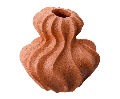 Vaso Cerêmico Ondas Terracota, Marrom | WestwingNow