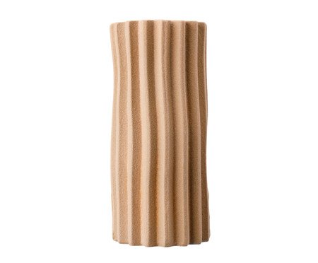 Vaso Cerêmico Redondo Listras Bege | Westwing