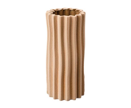 Vaso Cerêmico Redondo Listras Bege, Bege | WestwingNow