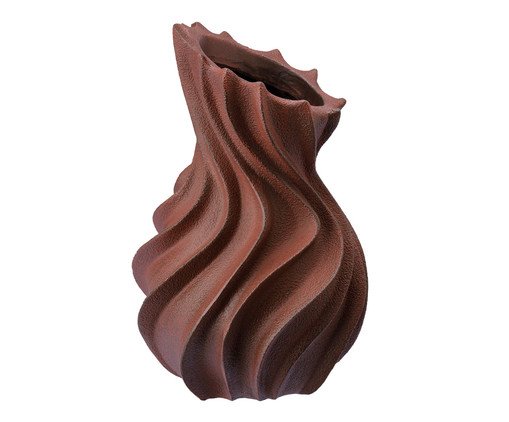 Vaso Cerêmico Ciclone Marrom, Marrom | WestwingNow