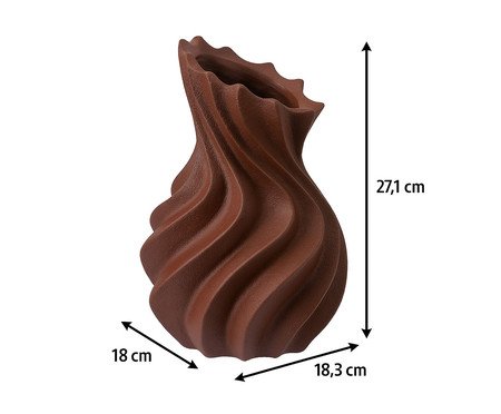 Vaso Cerêmico Ciclone Marrom | Westwing